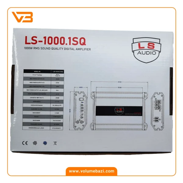 آمپلی فایر 1 کانال (مونو) ال اس آدیو مدل LS-1000.1SQ_5