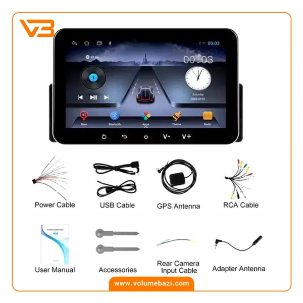 مانیتور خودرو فابریکی سهند سایز 7 اینچ_3