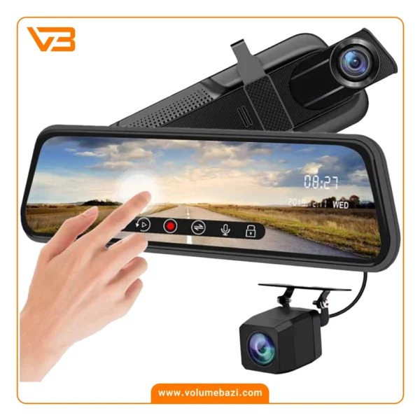 آینه مانیتور دار + دوربین دنده عقب Dash Cam مدل دید در شب_2