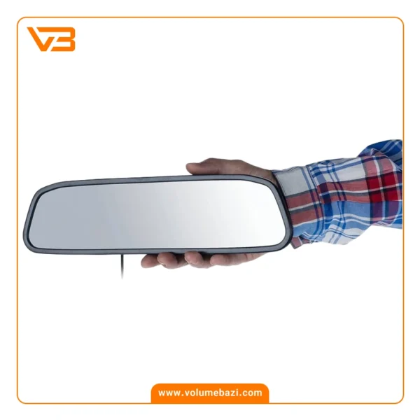 آینه مانیتور دار + دوربین دنده عقب استیل مدل MB-431_1
