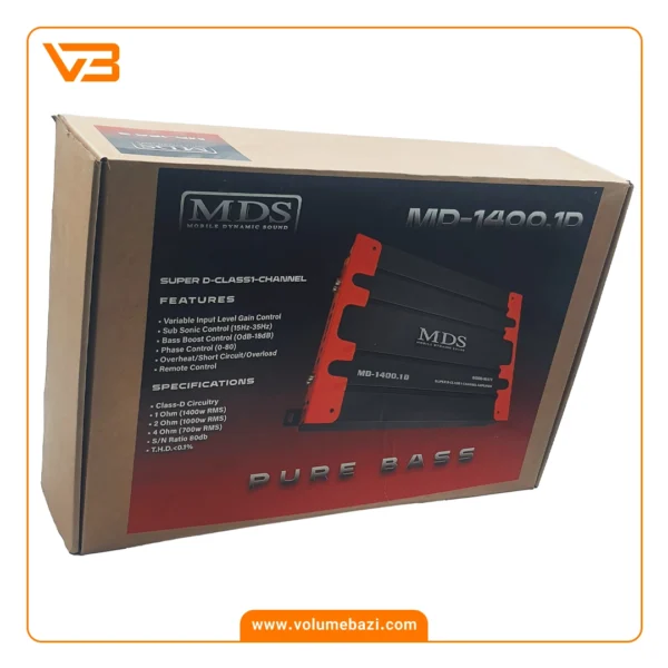 آمپلی فایر 1 کانال (مونو) ام دی اس مدل MD-1400.1D_4