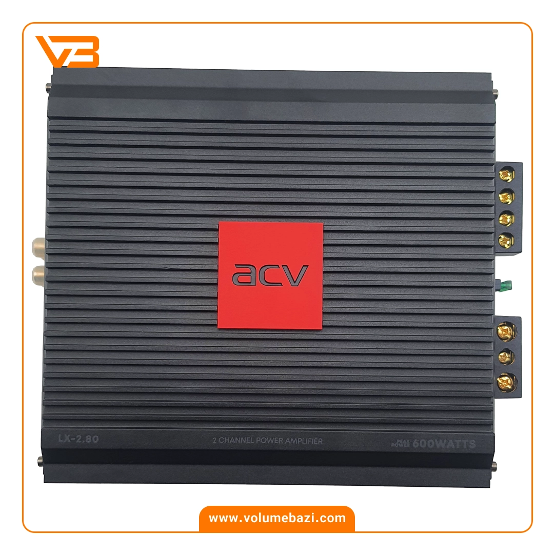 آمپلی فایر 2 کانال ای سی وی مدل LX-2.80 1 آمپلی فایر 2 کانال ای سی وی مدل LX-2.80