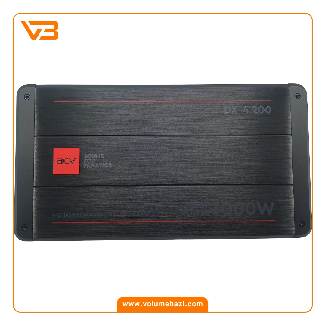 آمپلی فایر 4 کانال ای سی وی مدل DX-4.200 1 آمپلی فایر 4 کانال ای سی وی مدل DX-4.200