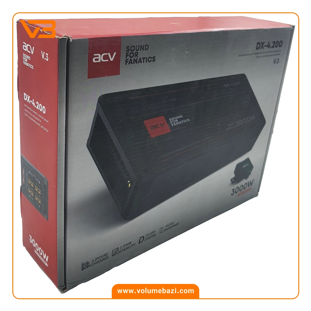 آمپلی فایر 4 کانال ای سی وی مدل DX-4.200 5 آمپلی فایر 4 کانال ای سی وی مدل DX-4.200_4