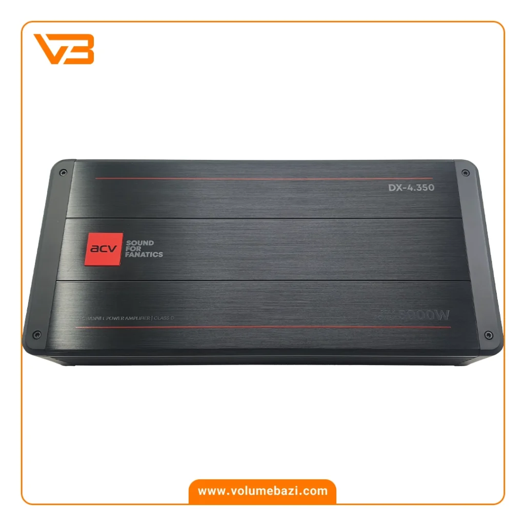 آمپلی فایر 4 کانال ای سی وی مدل DX-4.350 6 آمپلی فایر 4 کانال ای سی وی مدل DX-4.350