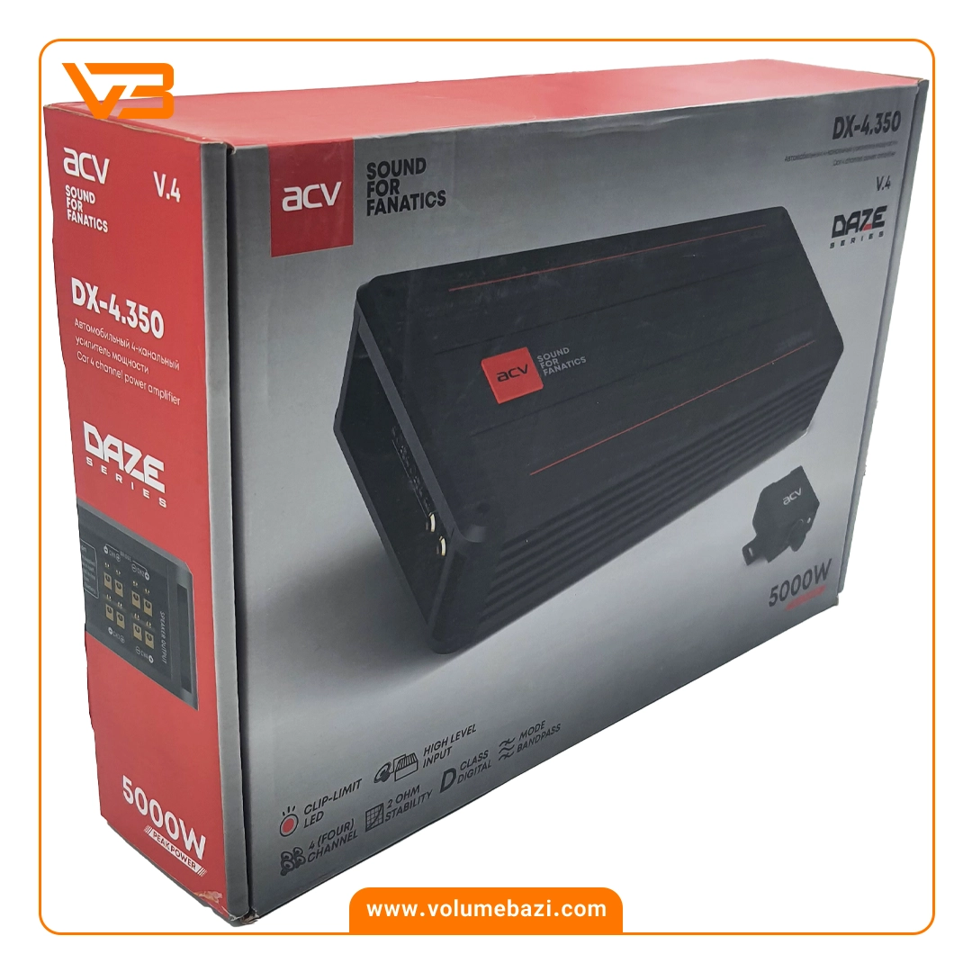 آمپلی فایر 4 کانال ای سی وی مدل DX-4.350 5 آمپلی فایر 4 کانال ای سی وی مدل DX-4.350_4