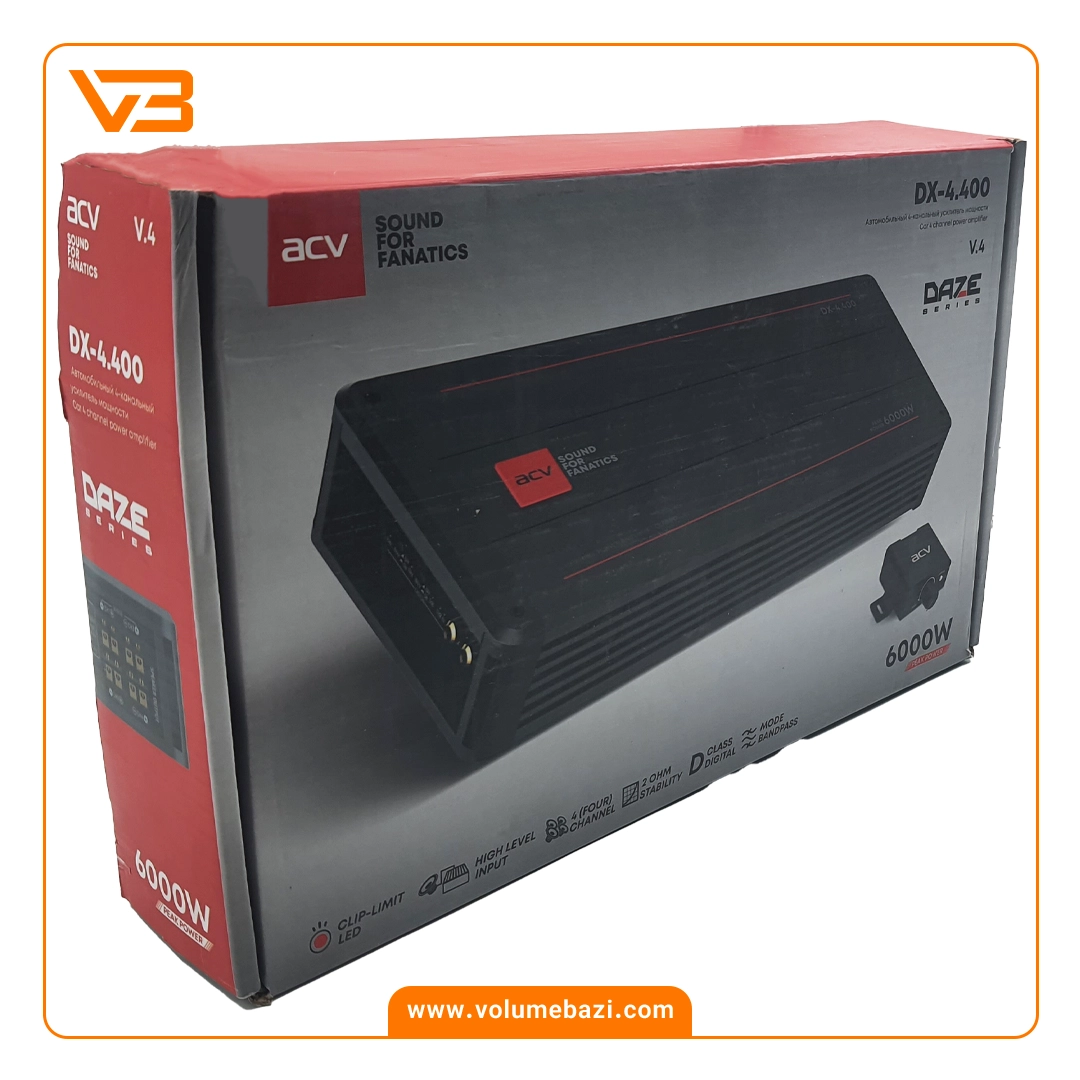 آمپلی فایر 4 کانال ای سی وی مدل DX-4.400 5 آمپلی فایر 4 کانال ای سی وی مدل DX-4.400_4