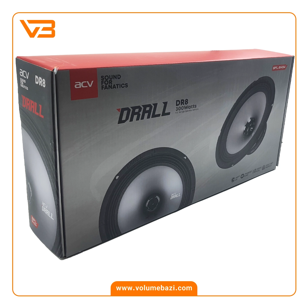 فول رنج 8 اینچ ای سی وی مدل DRALL DR8 5 فول رنج 8 اینچ ای سی وی مدل DRALL DR8_4