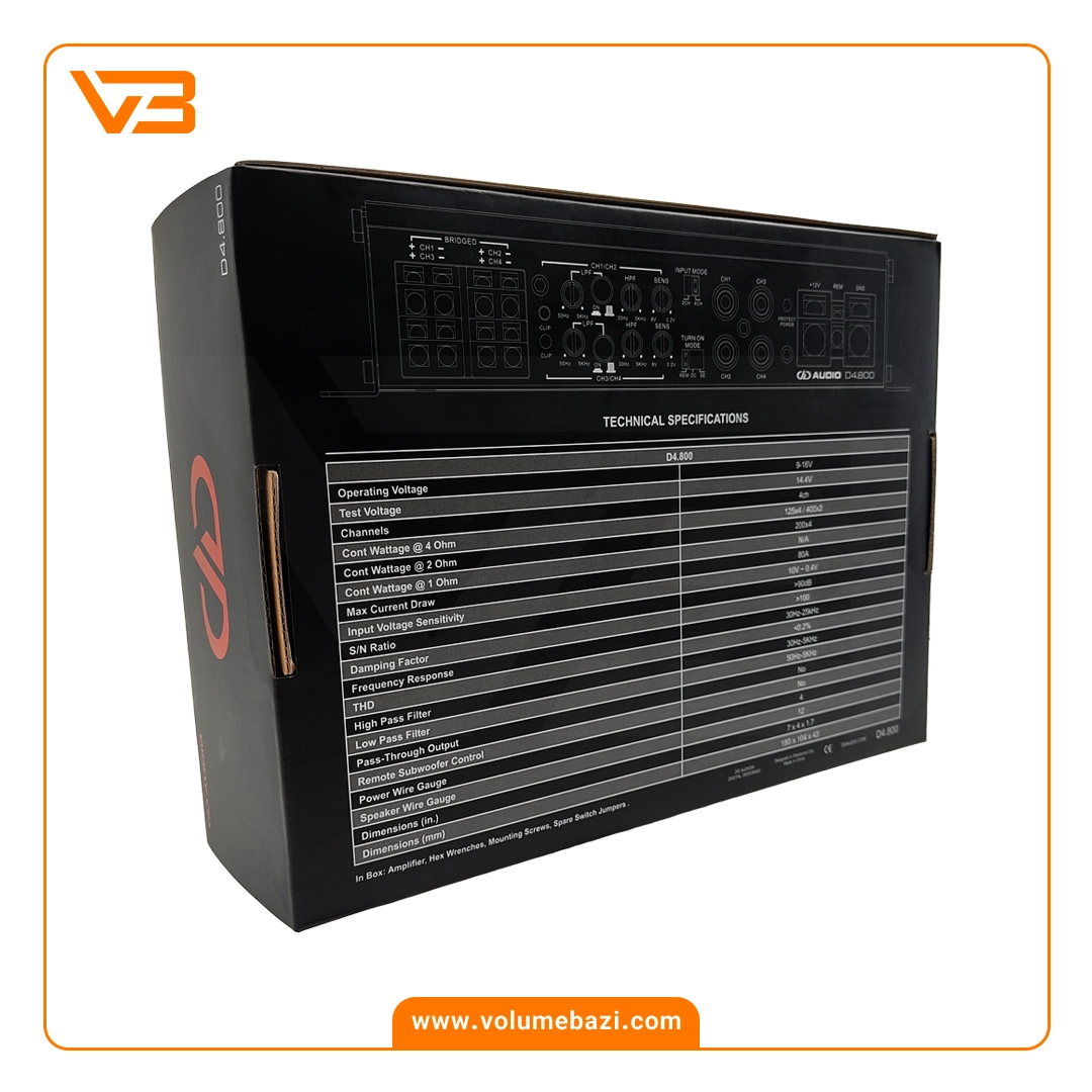 آمپلی فایر دی دی آدیو مدل D4.800 7 آمپلی فایر دی دی آدیو مدل D4.800_7