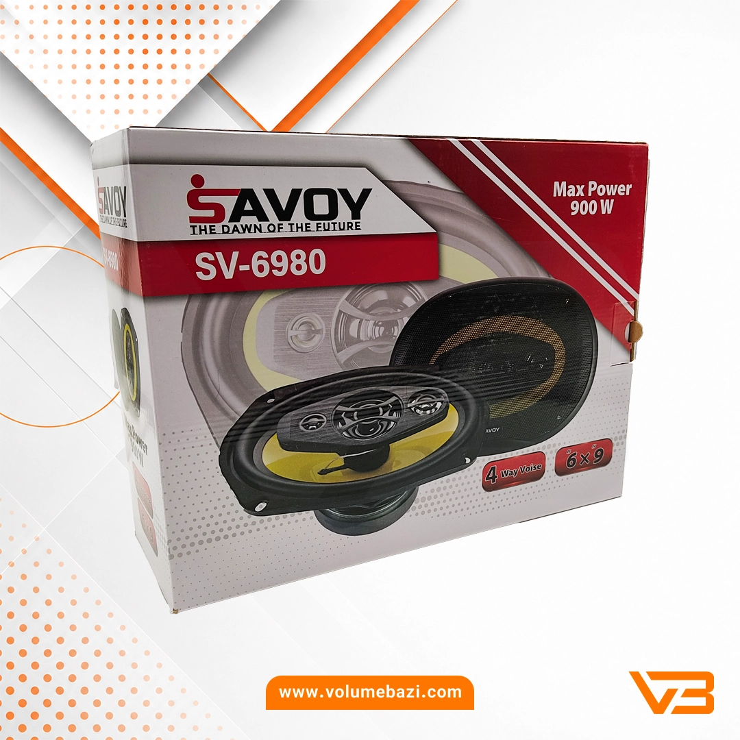 اسپیکر خودرو ساووی مدل SV-6980 سایز 9x6 اینچ - بسته دو عددی 6 اسپیکر خودرو ساووی مدل SV-6980