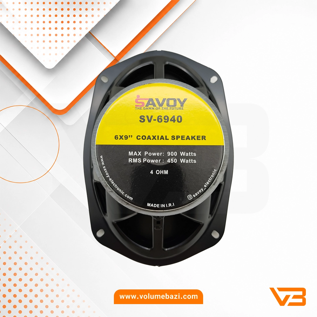 اسپیکر خودرو ساووی مدل SV-6940 سایز 9x6 اینچ - بسته دو عددی 5 اسپیکر خودرو ساووی مدل SV-6940